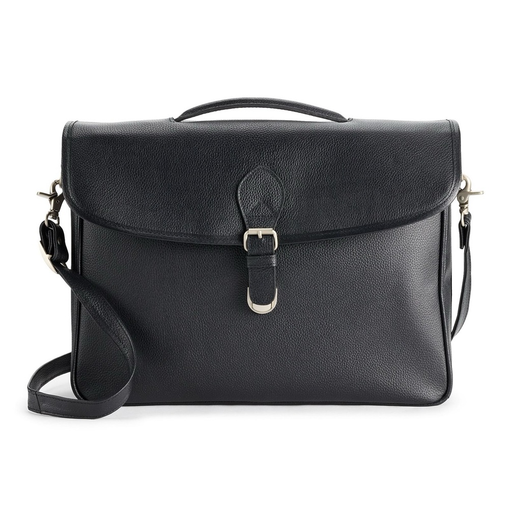 Leather Executive Briefcase in Black Color